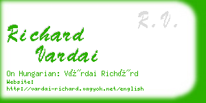 richard vardai business card